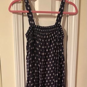 Never Worn, Navy Maxi Dress with Shell Print
